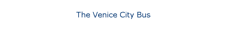 The Venice City Bus